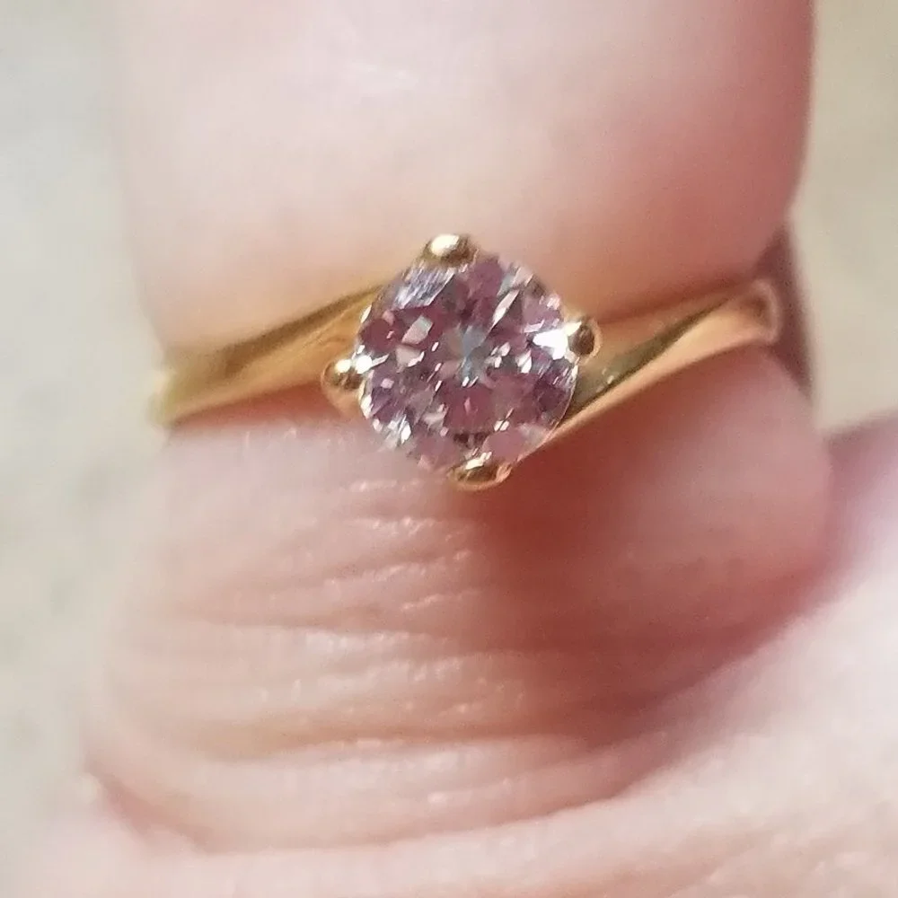 MAYORS BIRKS .49 ROUND DIAMOND SOLITAIRE NSEW 18k WEDDING ENGAGEMENT RING BAND